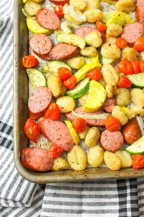 Sheet Pan Gnocchi With Sausage And Vegetables Beeyondcereal