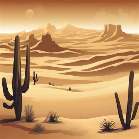 Descarga Impresionante Escena Del Desierto Con Plantas De Cactus Y