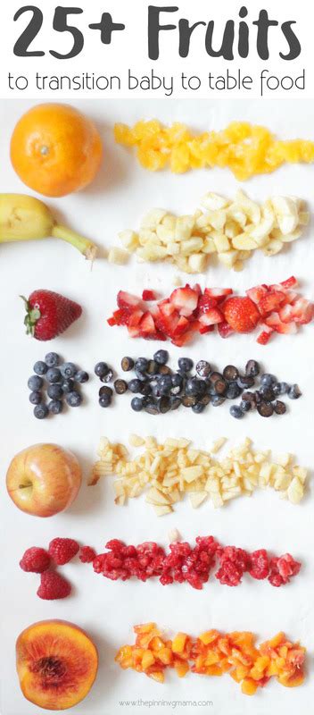 25+ Fruits and Combinations to Transition Baby to Table Food • The Pinning Mama