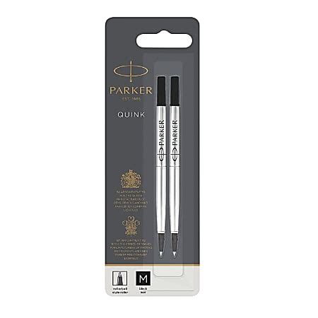 Parker Rollerball Pen Refill Medium Point Mm Black Pack Of