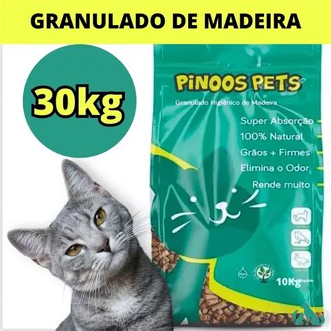 Kit Und Areia Granulado Higi Nico De Madeira Para Gatos Mercadolivre