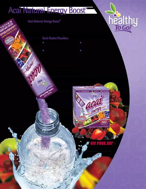 Acai natural energy boost super fruit all-natural drink mix | PDF