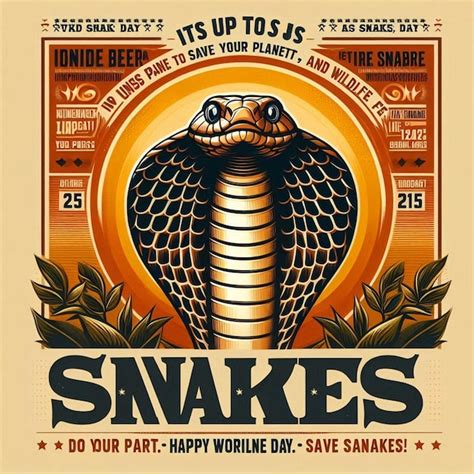 A Poster For Snakes Snake With A Picture Of A Snake On It Premium Ai