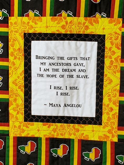 Maya Angelou African Quilt Handmade African Wall Hanging Kwanzaa Quilt Wakanda Wall Art