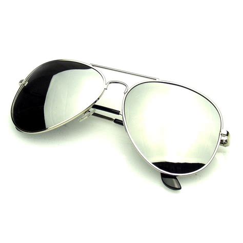 Emblem Eyewear Polarisierte Kompletter Spiegel Aviator Silber