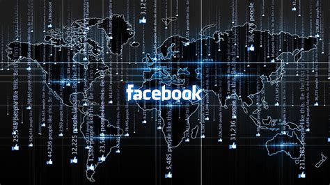 Hd Wallpaper Facebook With World Map Illustration Digital Art