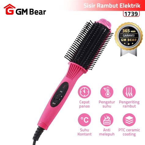 Jual Gm Bear Sisir Catok Rambut Blow Elektrik Hair Straightener