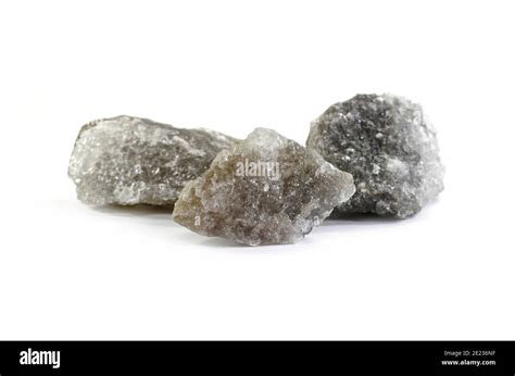 Block Of Rock Salt Mineral Isolated On White Background Stock Photo Alamy