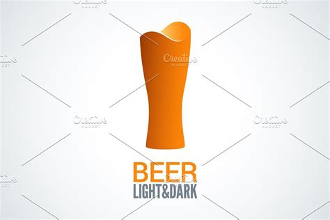 Beer glass logo design vector. | Logo design, Beer glass, Design