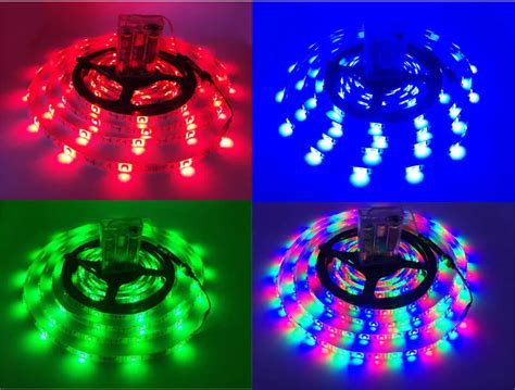 Battery Powered Led Strip Lights Smd 3528 60led/m Color Changing Waterproof Strip Light For ...