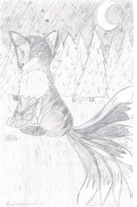 Nine Tailed Wolf By Androidseventeen32 On Deviantart