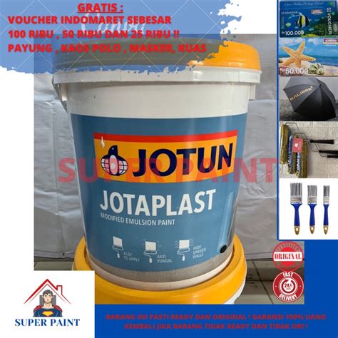 Jual Cat Tembok Jotun Jotaplast Putih Asli Pabrik Ukuran Kg Pail