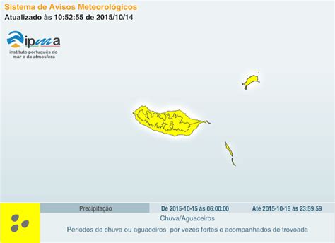 Tempo Nas Ilhas Previs O De Mau Tempo Na Madeira Para Os Pr Ximos Dias