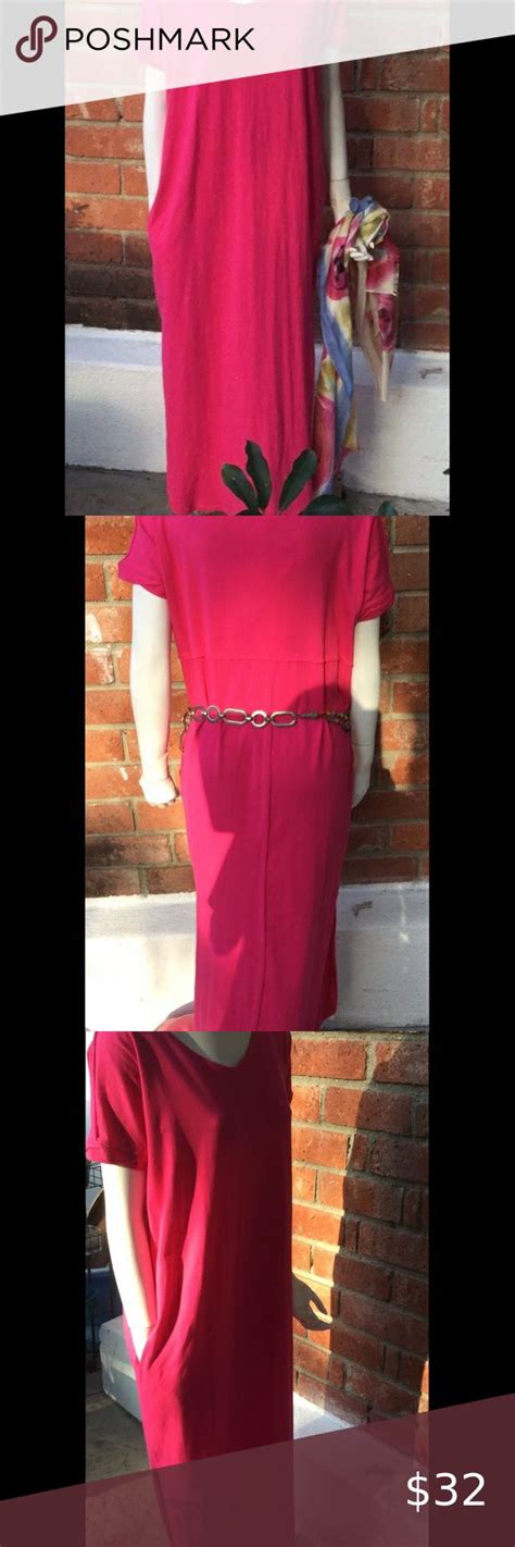 Loose Fitting Maxi Dress In Hot Pink