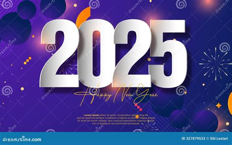 Happy New Year 2025 Festive Realistic Background Decoration For