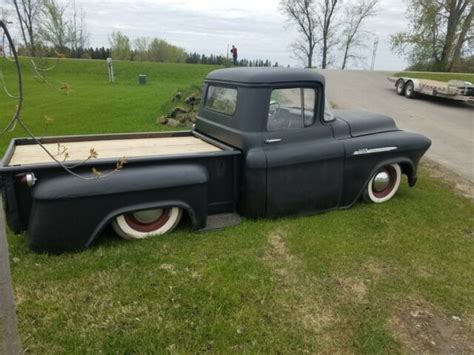 1955 Chevy Pickup Truck Bagged Air Ride Short Box 12 Ton Street Rat