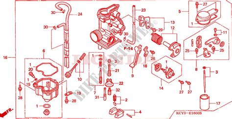 Carburateur Pour Honda Xr 400 De 1997 Honda Moto Catalogue De Pièces Détachées D Origine