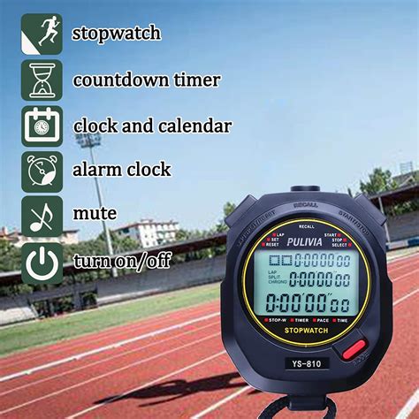 Buy Pulivia Sports Stopwatch Timer Lap Split Digital Stopwatch With