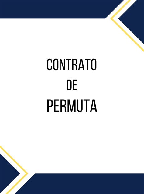 Contrato De Permuta Ejemplo Descargar 2024