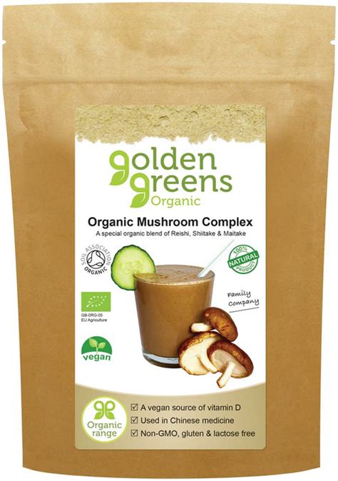 Mushroom Complex Powder 50g Organic Greens Organic Healthy Supplies