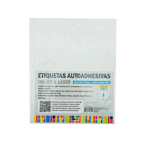 ETIQUETA ADHESIVA 101X085MM 010 UNID INKJ ADIOFFICE