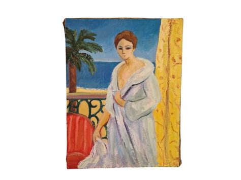 IMPRESSIONIST NUDE WOMAN In Robe French Painting Mid Century Oil On Cavas 400 00 PicClick UK