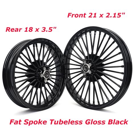 X X Fat Spoke Tubeless Wheel Rim Set For Harley Dyna