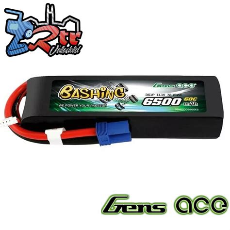 Bater A Lipo Gens Ace Mah V S P C Conector Ec Bashing Series