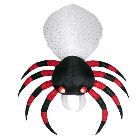 4ft Lighted Inflatable Chill & Thrill Spider Outdoor Halloween Decoration | Christmas Central