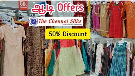 The Chennai Silks 50 Discount Chudithar And Kurtis Aadi Offerchudithar