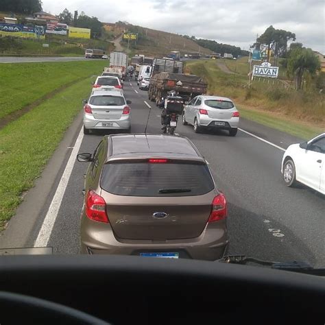 Obras provocam lentidão na BR 277 em Campo Largo Mobilidade Curitiba