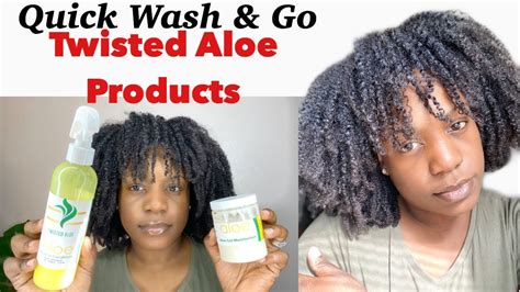 Wash And Go Type 4 Hair Twisted Aloe Products Youtube