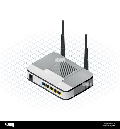 Isometric Wireless Router Vector Illustration Stock Vector Image Art