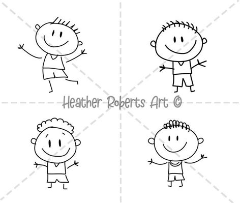 Pack Stick Figures Svg File Stick Boy Clipart Stick Girl Png Stick