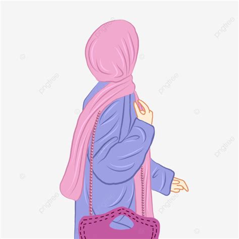 Uma Ilustração De Garota Hijab PNG Menina Hijab Arte Sem Rosto Sem