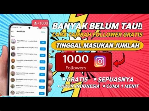 ASLI FOLLOWERS INDONESIA LANGSUNG MASUK CARA MENAMBAH FOLLOWERS