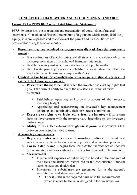 Lesson Conceptual Framework And Accounting Standards Lesson