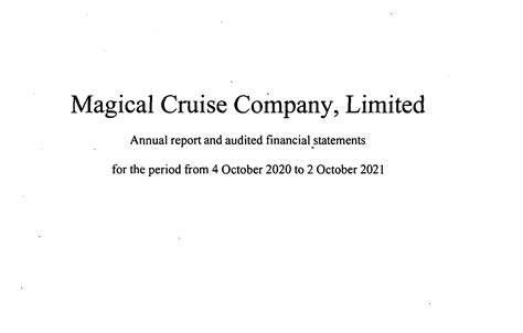 Disney Cruise Line Fiscal Year 2021 Annual Report And Financials