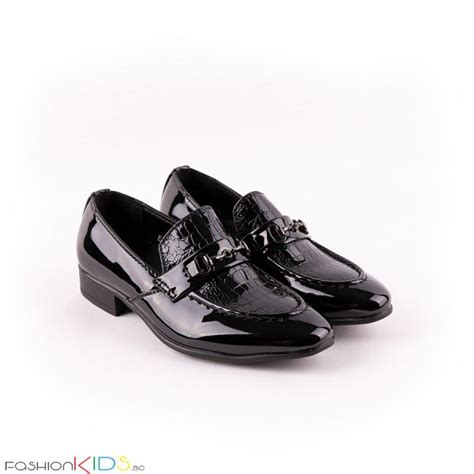 Детски официални лачени обувки за момче в черно | Fashionkids.bg