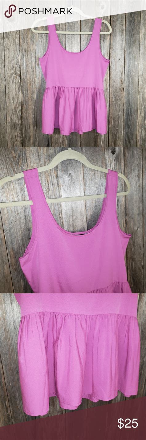 American Eagle Pink Purple Peplum Boho Peasant Top Boho Peasant Top