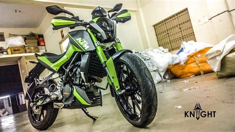 Modified Duke 200 In Green Shade By Knight Auto Customizers