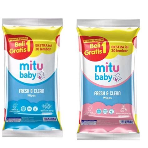 Jual MITU TISSUE BASAH BABY WIPES FRESH CLEAN MITU BABY F C 40 SHEET