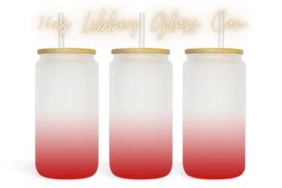 Ombre Summer 16oz Libby Glass Can Graphic By Sasikharn Creative Fabrica