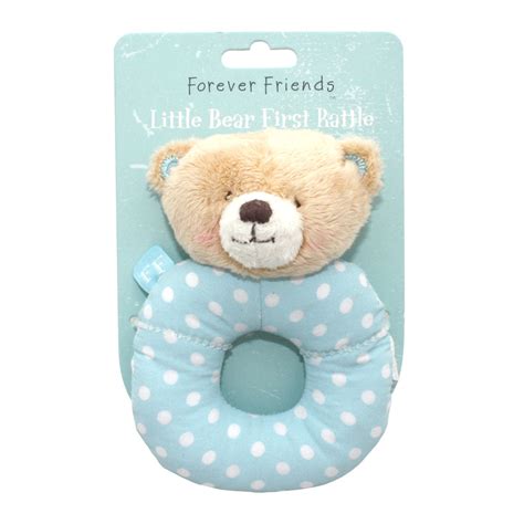 Blue Forever Friends Little Bear Baby Boy Rattle Forever Friends