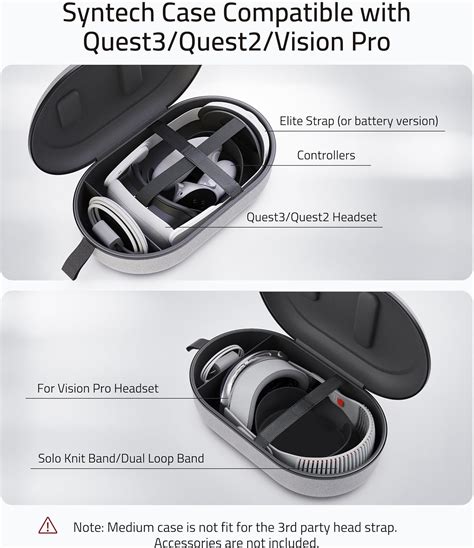 Syntech Hard Carrying Case Compatible With Oculusmeta Quest 3 Quest 2 Vision Pro El