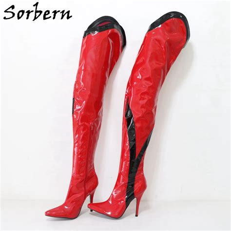 Sorbern Cuissardes Sexy Bout Pointu Pour Femme Cuissardes Talons Hauts