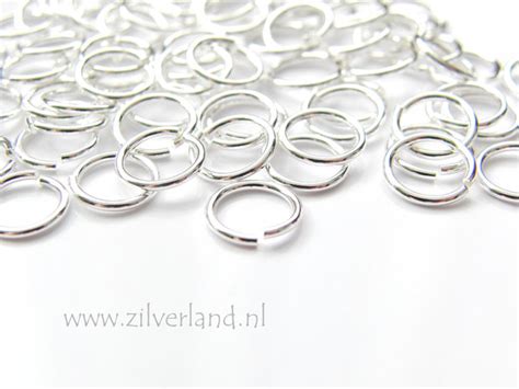 10 Stuks 1 0x8 0mm Sterling Zilveren Montageringen Zilverland