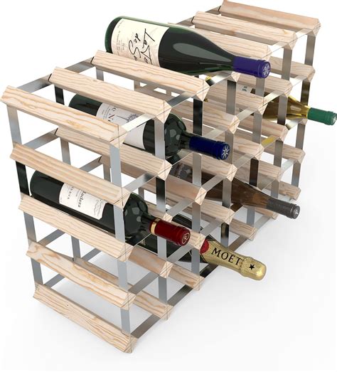 Rta Traditional Wine Rack Fully Assembled Handsome Fsc Natural Pine