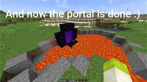 How To Make A Nether Portal With A Lava Pool All Versions Youtube