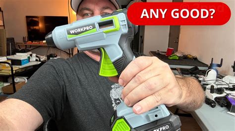 V Cordless Hot Melt Glue Gun Kit By Workpro Review Youtube